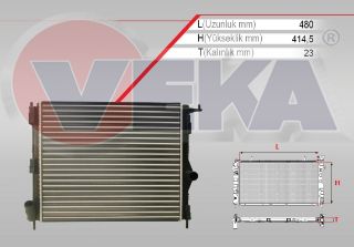 SU RADYATÖRÜ MEKANIK DACİA LOGAN (LS) 1.4 MPI M-T AC- 2004-2012 resmi