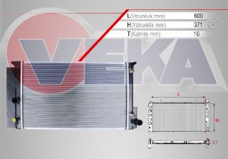 SU RADYATÖRÜ BRAZING TOYOTA COROLLA 1.33 A-T AC+ 2012- resmi