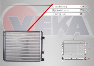 SU RADYATÖRÜ MEKANIK VOLKSWAGEN POLO (6N1) 1.0İ AKP-AEE M-T 1994-1999 resmi