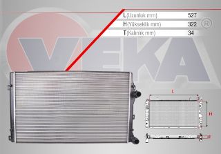SU RADYATÖRÜ MEKANIK VOLKSWAGEN GOLF V (1K1) 1.9 TDI M-T 2003-2009 resmi
