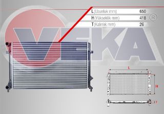 SU RADYATÖRÜ MEKANIK VOLKSWAGEN GOLF V (1K1) 1.4 FSI A-T 2003-2009 resmi