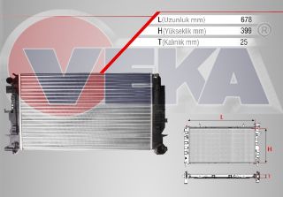 SU RADYATÖRÜ MEKANIK VW CRAFTER 2.0 TDI - 2.5 TDI M-T 2006-2016 / MERCEDES SPRINTER 2006-2018 / SPRINTER 2018- resmi