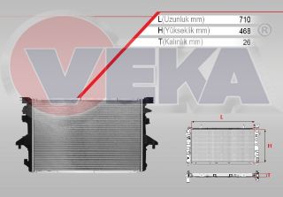 SU RADYATÖRÜ BRAZING VOLKSWAGEN TRANSPORTER VI 2.0 TDI M-T AC+/- 2009- resmi