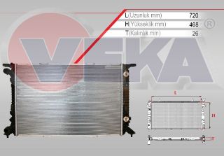 SU RADYATÖRÜ BRAZING AUDI A4 (8K2,B8) 2.0 TDI A-T 2007-2015 resmi