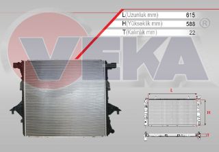 SU RADYATÖRÜ BRAZING VOLKSWAGEN AMAROK 2.0 TDI M-T AC+/- 2010- resmi