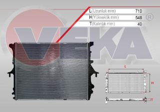 SU RADYATÖRÜ BRAZING VOLKSWAGEN TOUAREG (7LA,7L6,7L7) 3.0 V6 TDI A-T/M-T AC+/- 2002-2010 resmi