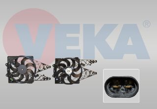 FAN MOTORU (SU+KLIMA) RADYATÖRÜ DAVLUMBAZLI TEK FAN FIAT DOBLO (152,263) 1.3 MJT 2010- resmi