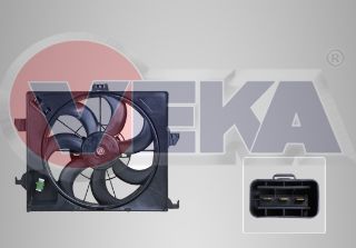 FAN MOTORU SU RADYATÖRÜ DAVLUMBAZLI  REZİSTANSLI  HYUNDAİ ACCENT BLUE 1.6 CRDI 2012- resmi