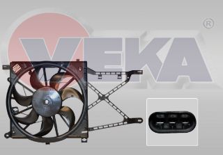 FAN MOTORU (SU+KLIMA 3 TIRNAKLI) DAVLUMBAZLI TEKLI FAN (3 FISLI) OPEL ASTRA H 1.4İ (Z14XEP) AC+/-  2004-2010 resmi