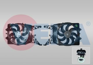 FAN MOTORU (SU+KLIMA) DAVLUMBAZLI REZİSTANSLI  TEKLI FAN OPEL CORSA D 1.3 CDTI 2006-2014 resmi