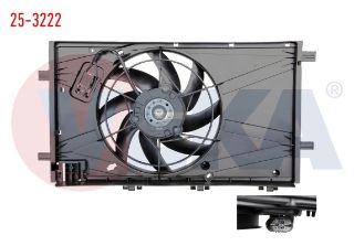 FAN MOTORU (SU+KLIMA) DAVLUMBAZLI REZİSTANSLI  TEKLI FAN 383MM 300W OPEL INSIGNIA 1.6 (A16XER) 2008- resmi