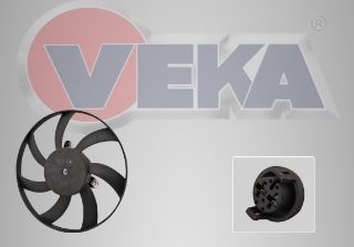 FAN MOTORU (MOTOR+PERVANE) SU RADYATOR VOLKSWAGEN POLO CLASSIC (6KV2) 1.4 CAP 300MM 1995-2001 resmi