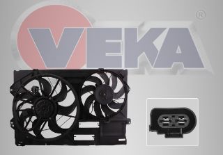 FAN MOTORU (SU+KLIMA) DAVLUMBAZLI ÇİFTLİ VOLKSWAGEN TRANSPORTER V (7HA,7HH,7EA,7EH) 1.9 TDI 2003-2011 resmi