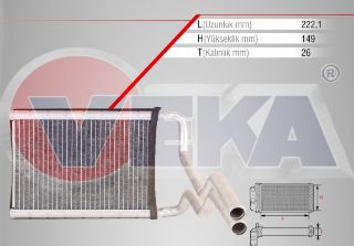 KALORIFER RADYATÖRÜ BRAZING HYUNDAİ SANTA FE (CM) 2.2 CRDI 2006-2012 resmi