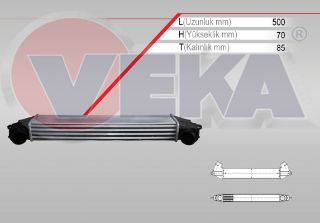 TURBO RADYATÖRÜ (INTERCOOLER) FIAT DOBLO (119,223) 1.3 MJT 2001-2010 resmi