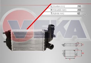 TURBO RADYATÖRÜ (INTERCOOLER) FIAT DUCATO (230) 2.5 TDI 1994-2002 resmi