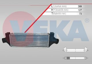 TURBO RADYATÖRÜ (INTERCOOLER) ARKADAN ITIS FORD TRANSİT (V184) 2.4 TDCI 2000-2006 resmi