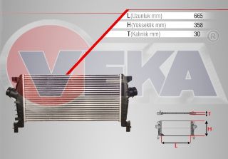 TURBO RADYATÖRÜ (INTERCOOLER) OPEL ASTRA J 1.3 CDTI  2009-2016 resmi