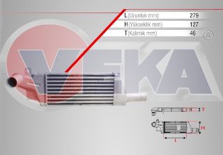 TURBO RADYATÖRÜ (INTERCOOLER) OPEL COMBO C 1.7 DTI 2001-2006 resmi