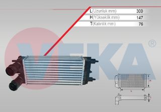 TURBO RADYATÖRÜ (INTERCOOLER) CITROEN C5 III (RD) 1.6 HDI 2008-2015 resmi