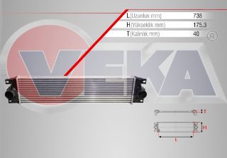 TURBO RADYATÖRÜ (INTERCOOLER) RENAULT MASTER II (FD) 1.9 DCI 1998-2010 resmi
