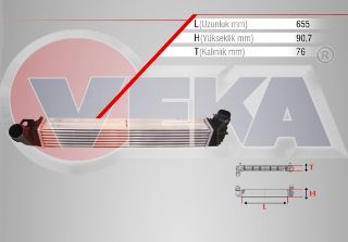 TURBO RADYATÖRÜ (INTERCOOLER) RENAULT MEGANE III (KZ0/1) 1.5 DCI 2008-2015 resmi