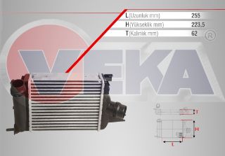 TURBO RADYATÖRÜ (INTERCOOLER) RENAULT SYMBOL III (JZ0/1) 1.5 DCI 2012- resmi