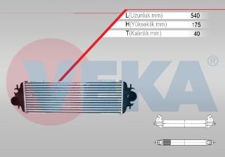 TURBO RADYATÖRÜ (INTERCOOLER) RENAULT TRAFİC II (FL) 1.9 DCI 2001-2014 resmi