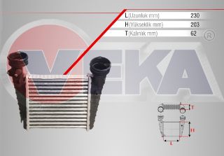 TURBO RADYATÖRÜ (INTERCOOLER) MUSURLU VOLKSWAGEN PASSAT (3B3) 1.8 2000-2005 resmi