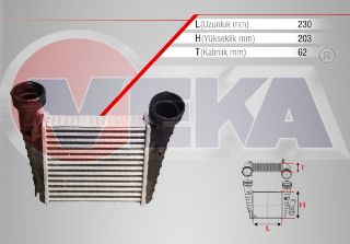 TURBO RADYATÖRÜ (INTERCOOLER) VOLKSWAGEN PASSAT (3B3) 1.9 TDI 2000-2005 resmi
