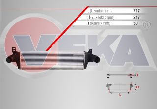 TURBO RADYATÖRÜ (INTERCOOLER) VOLKSWAGEN TRANSPORTER VI 2.0 TDI BITDI 180 HP 2015- resmi