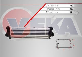 TURBO RADYATÖRÜ (INTERCOOLER) VOLKSWAGEN CRAFTER 30-35 (2E) 2.5 TDI 2006-2011 resmi