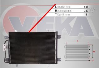 KLIMA RADYATÖRÜ RENAULT MEGANE I (BA0/1) 1.4İ 16V M-T 1996-2003 resmi