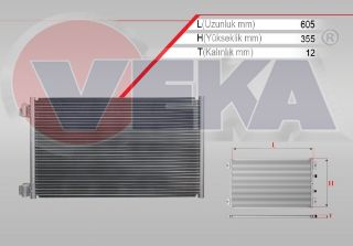 KLIMA RADYATÖRÜ RENAULT KANGOO (KW0/1) 1.5 DCI 2008- resmi