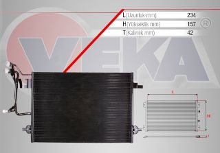KLIMA RADYATÖRÜ VOLKSWAGEN PASSAT (3B2) 1.8 A-T/M-T 1996-2000 resmi