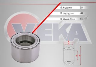 ÖN  TEKERLEK RULMANI SOL SAĞ ABSLI 55X90X54 DUCATO 2.3 MJT 2006-2014/ BOXER III 2.2 HDI 2006-2014/ JUMPER III 2.2 HDI 2006-2014/ MASTER III 2.3 DCI 2010-/ MOVANO B 2.3 CDTI 2010- resmi