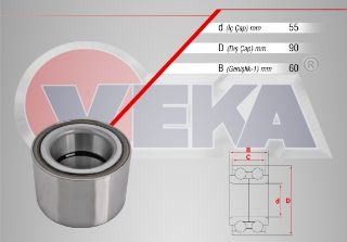 ÖN  TEKERLEK RULMANI SOL SAĞ 55X90X60 DUCATO 2.5 TDI - 2.8 TDI 1994-2002 / BOXER I 2.5 TDI - 2.8 HDI 1994-2002 / JUMPER I 2.5 TDI - 2.8 HDI 1994-2002 / DAILY II 2.51996-1999 / DAILY III 2.8 D 1999-2006 resmi