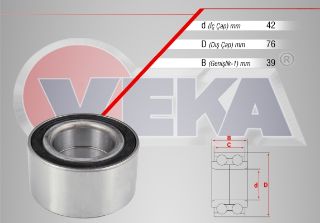 ON-ARKA TEKERLEK RULMANI SOL SAĞ 42X76X39 KİA SORENTO I 2.5 CRDI 2002-2009 / CARNİVAL II 2.5 V6 2001-2006 resmi