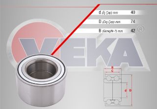 ÖN  TEKERLEK RULMANI SOL SAĞ 40X74X42 TOYOTA COROLLA 1.4 D-4D - 1.6İ - 1.4 VVT-I - 1.6 VVT-I 2002-2007 / AVENSİS 1.6İ - 2.0İ - 2.0 VVT-I 1997-2003 / COROLLA 1.4İ 1997-2002 resmi