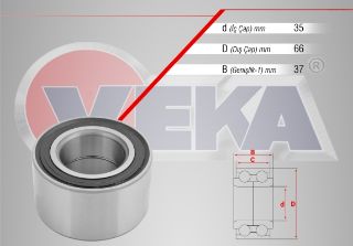 ÖN  TEKERLEK RULMANI SOL SAĞ 35X66X37 POLO 1.4 - 1.6İ 1994-1999/ POLO 1.4 - 1.6İ 16V 1999-2001 / GOLF II 1.6 - 1.8 GTI 1983-1992 / JETTA II 1.6 1982-1992 / LUPO 1.4 1998-2005 resmi
