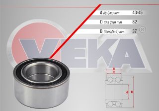ÖN  TEKERLEK RULMANI SOL SAĞ 43/45X82X37 PASSAT 1.9 TDI - 1.8 1996-2005/AUDI A4 1.8 T 1994-2001 / AUDI A6 1.9 TDI - 2.0 - 1.8 T 1994-2004 / SKODA SUPERB 1.9 TDI - 1.8 T 2002-2010 resmi