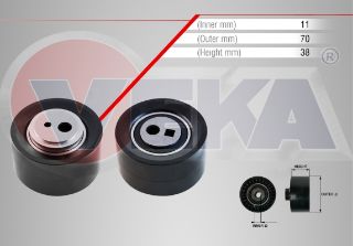 TRİGER GERGİ RULMANI METAL 11X70X38 PEUGEOT BOXER I 2.5 TDI 1994-2002 / JUMPER I 2.5 TDI 1994-2002 resmi