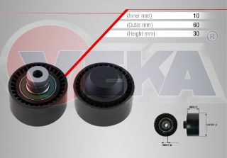 V.KAYIŞI GERGİ RULMANI PLASTIK CITROEN BERLİNGO (MF) 1.6 HDI 10X60X30 1996-2008 resmi