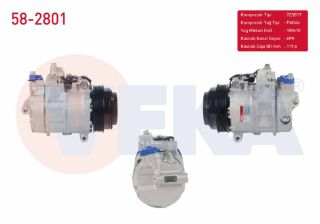 KLIMA KOMPRESÖRU 6PK 119,6MM MERCEDES C SERISI (W202) C 180 1993-2000/ E SERISI (W210) E 200 1995-2002/ S SERISI (W140) S 300 1991-1998/ SPRINTER 1995-2006/ VİTO (638) 108 CDI 1997-2003 resmi