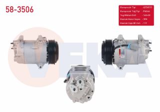 KLIMA KOMPRESÖRU 7PK 119MM RENAULT GRAND SCENİC II (JM0/1) 1.9 DCİ 2005-2009 / MEGANE II (BM0/1-CM0/1) 1.9 DCİ 2002-2008 resmi