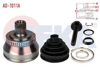 AKS KAFASI SOL SAĞ ÖN DIS VOLKSWAGEN PASSAT (3B3) 1.9 TDI ABSLI 45 DIS 38X27X59,5 UZUNLUK 97,5 MM 2000-2005 resmi