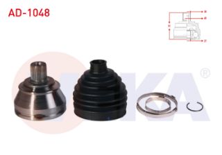 AKS KAFASI SOL SAĞ ÖN DIS AUDI A6 (4F2,C6) 2.0 TDI 38X27X60 UZUNLUK 97 MM 2004-2011 resmi