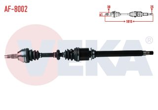 KOMPLE AKS SAĞ ÖN ALFA ROMEO 159 (939) 1.9 JTDM M-T UZUNLUK 1015MM 2006-2011 resmi