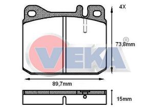 FREN BALATA ÖN MERCEDES 200 (W123) 2.0 D 1977-1985 / MERCEDES 200 (W123) 2.5 D 1977-1985 / MERCEDES 200 (W123) 2.5 1977-1985 resmi
