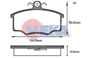 FREN BALATA ÖN AUDI 80 (81,85,B2) 1.6 1978-1986 / AUDI 100 (43,C2) 1.6 1976-1982 / AUDI 80 (81,85,B2) 1.6 TDI 1978-1986 resmi